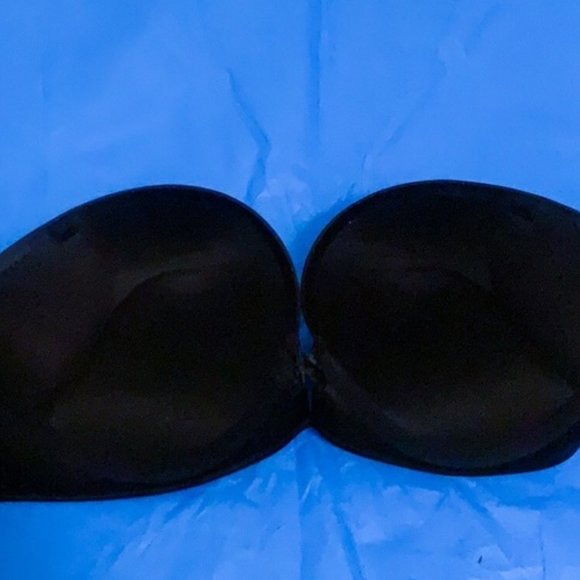New BOMBSHELL Add-2-Cups Strapless Lace Up Chantilly Lace Black Push-Up Bra 32B - Picture 5 of 5